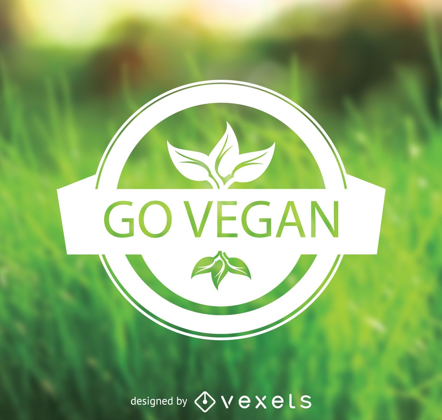 Go vegan emblem