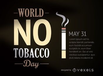 Bandera del día mundial sin tabaco