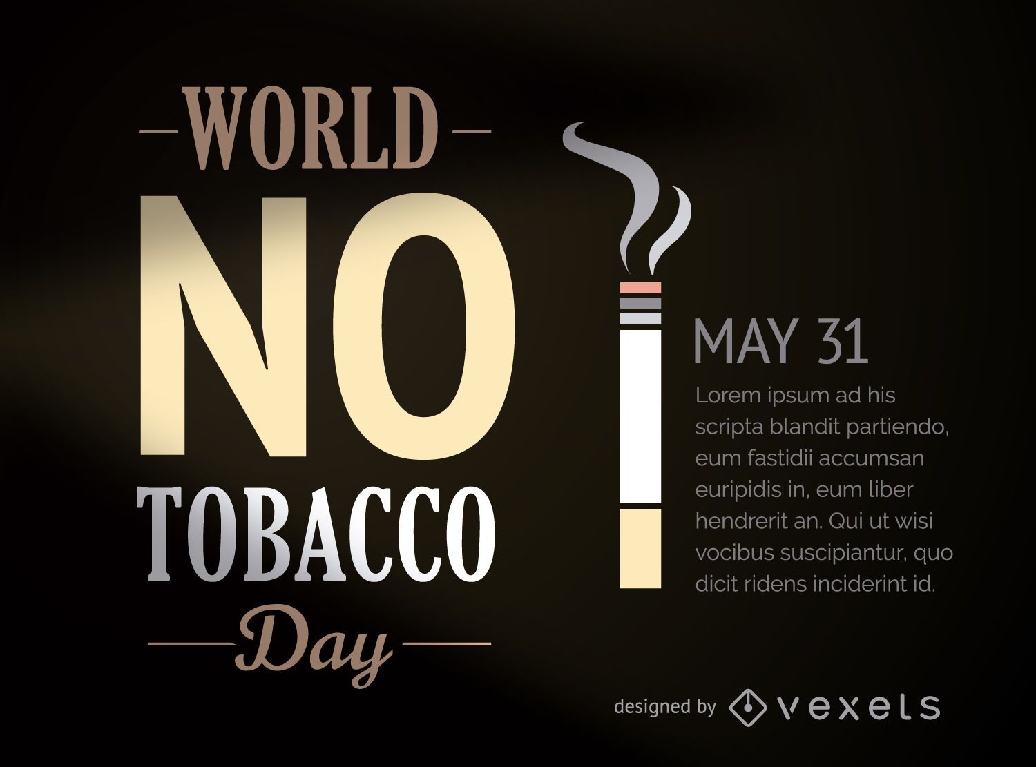 Bandera del d?a mundial sin tabaco