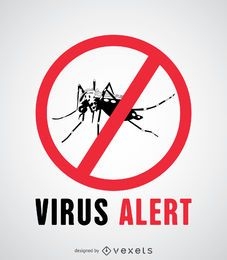 Aedes Aegypti virus alert sign