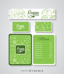 Vegan food restaurant menu template Vegan food restaurant menu template