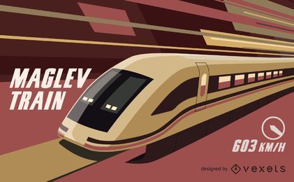 Vetor de trem Maglev