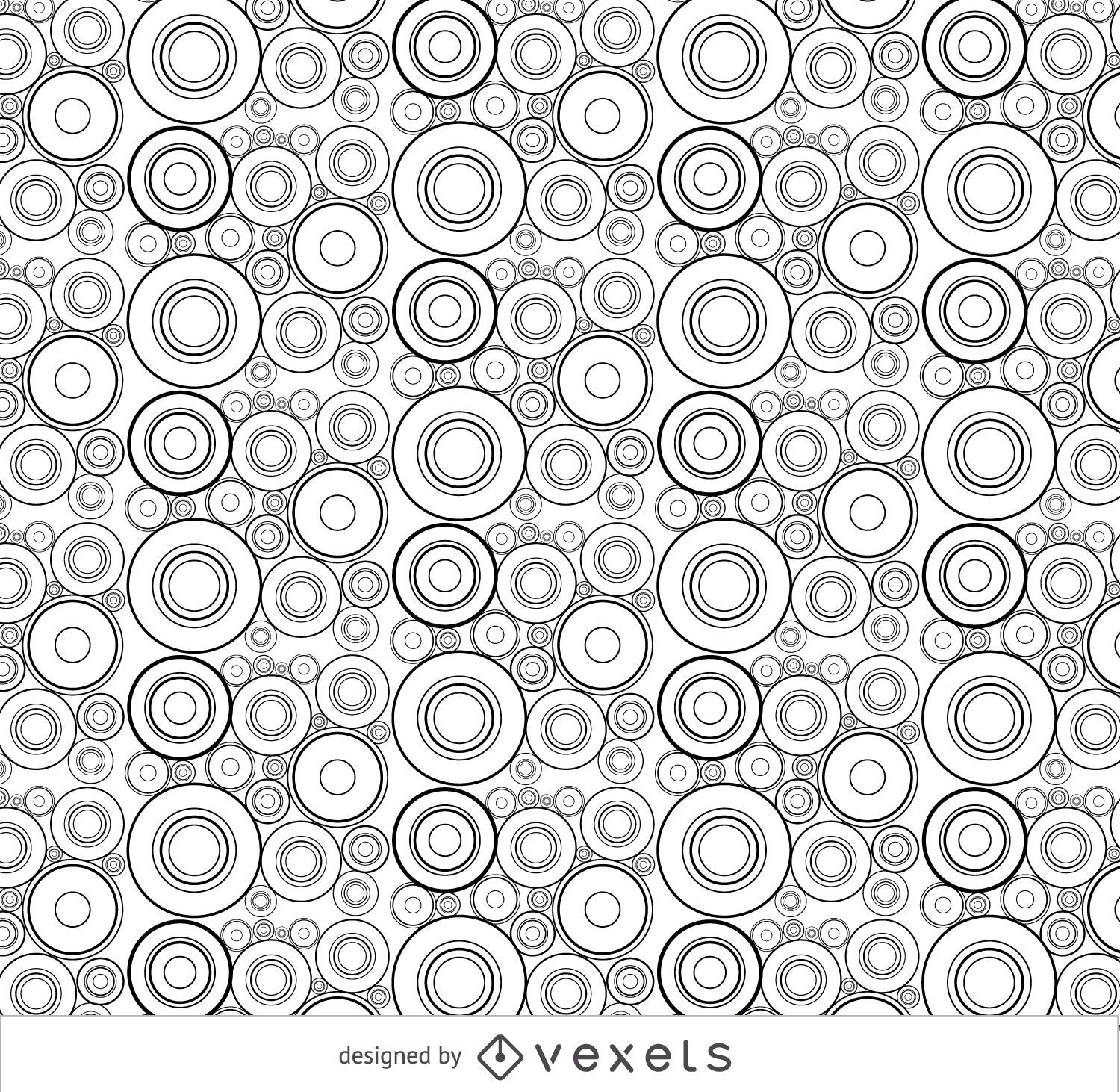 Abstract circle seamless pattern