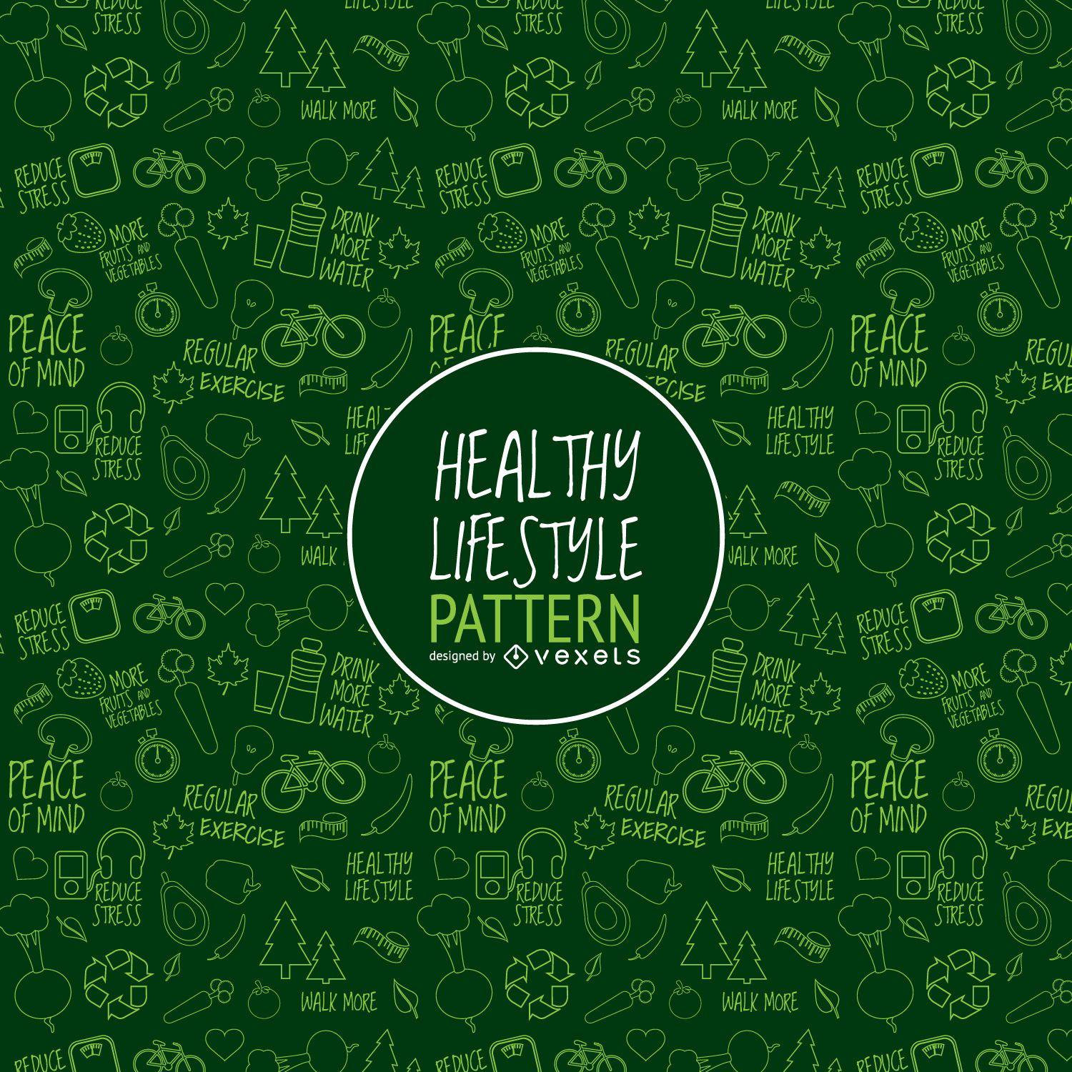 Green healthy lifestyle pattern