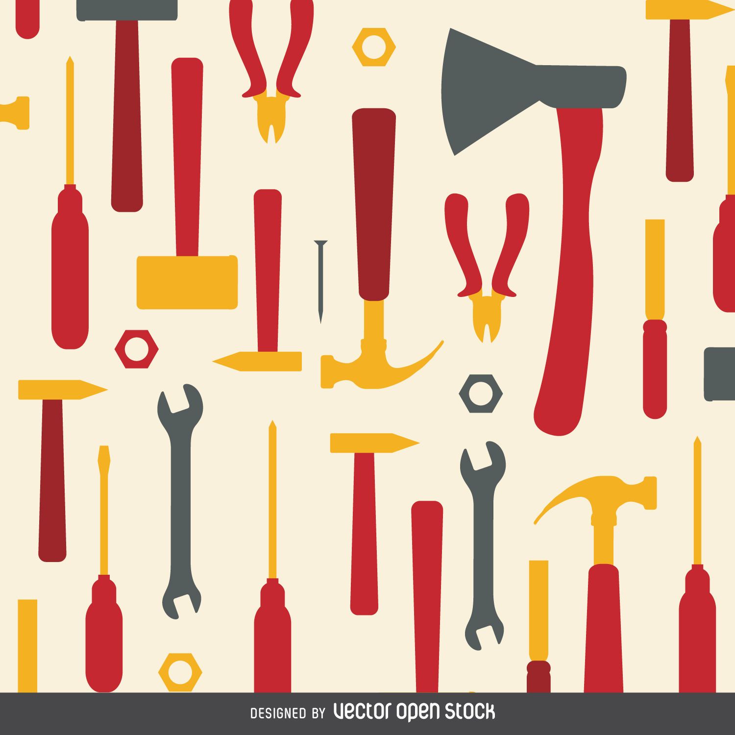 Working Tools Pattern Vector Download