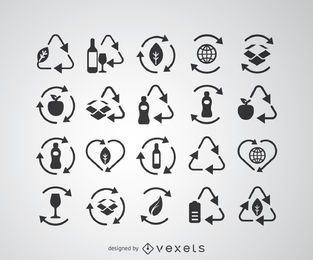 Einfache Symbole und Symbole recyceln