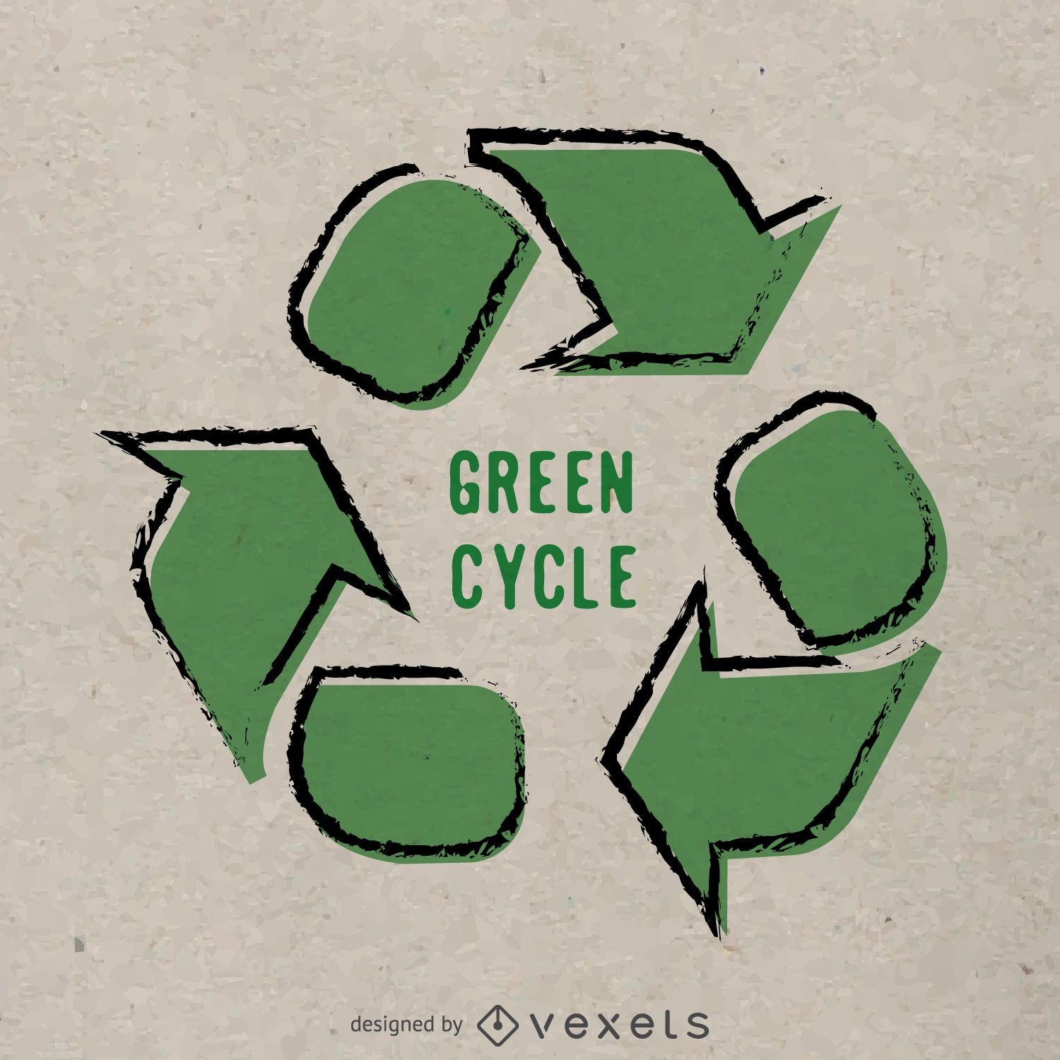 Handgezeichnetes Recycling-Symbol