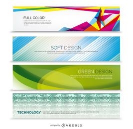 Abstract business 4 banner set