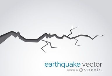 Ilustración de grieta de terremoto