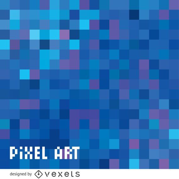 Abstract Blue Pixel Background - Vector Download