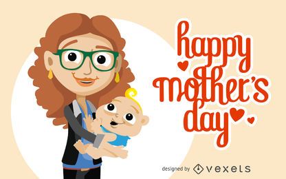 Tarjeta feliz dia de la madre