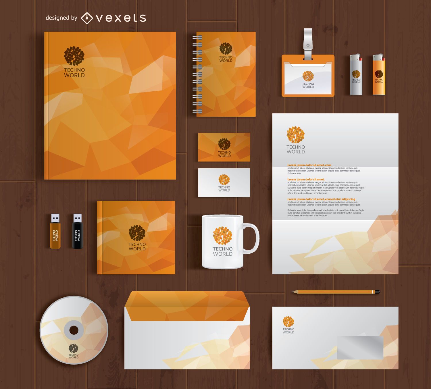 Branding papelaria kit completo mockup Baixar Vector