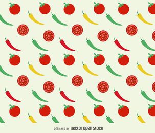 Tomaten und Paprika Hintergrund