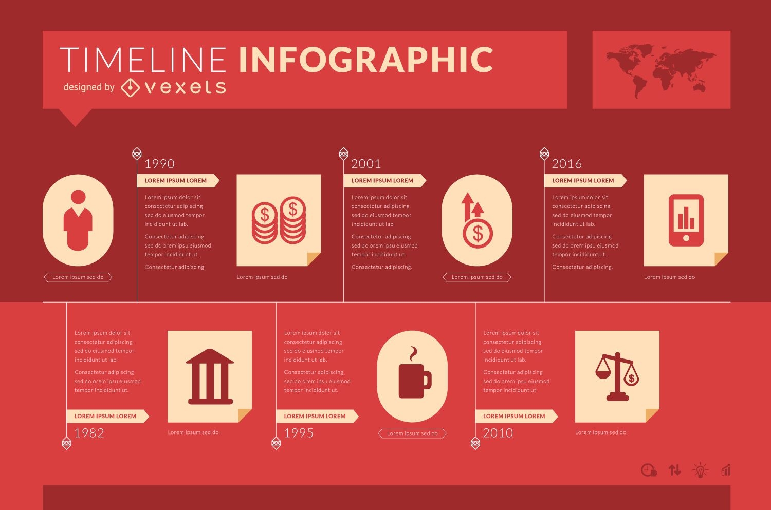 Infografik Timeline-Vorlage