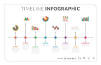 Flache Timeline Infografik Vektor Download