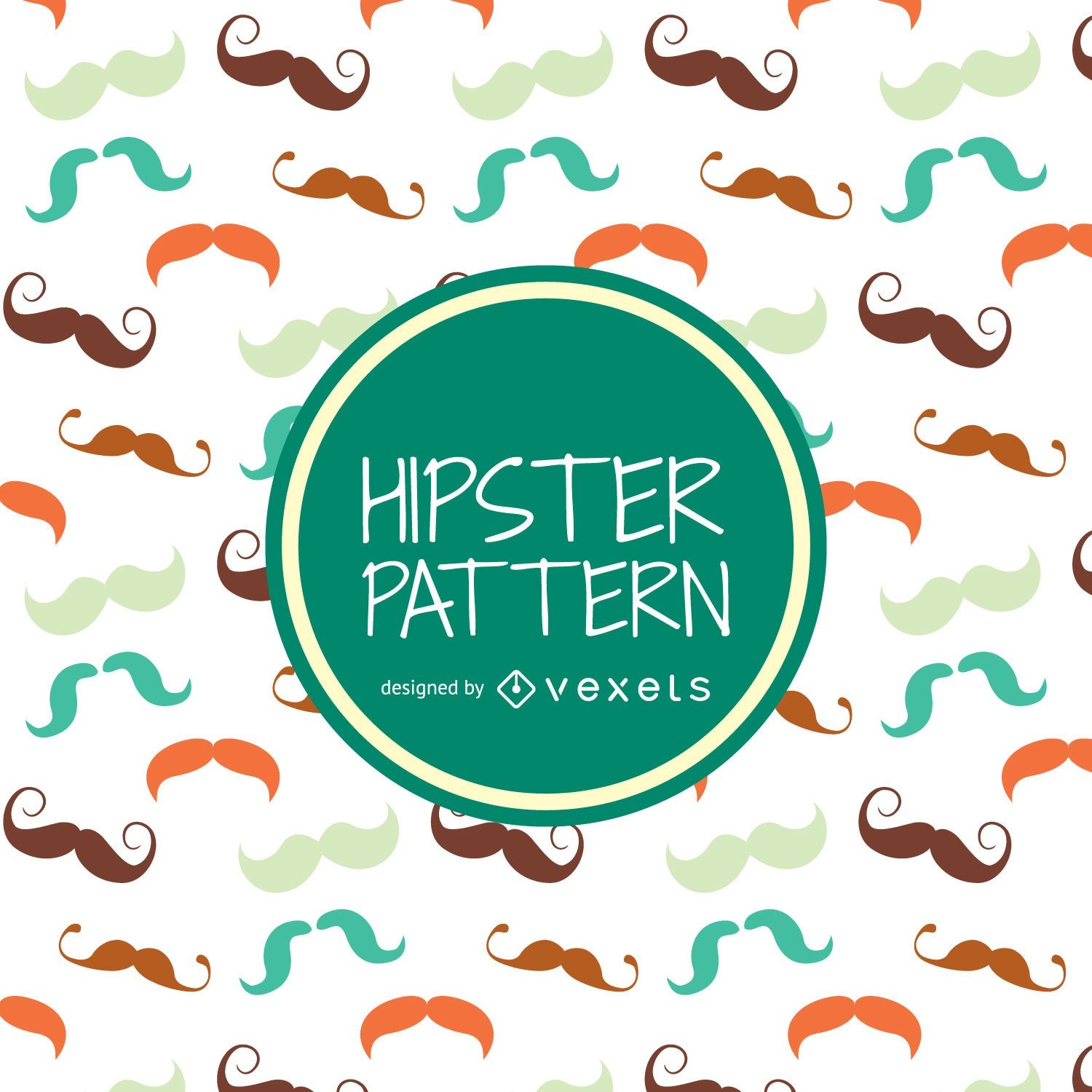Hipster moustache pattern
