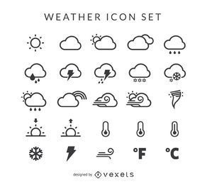 Conjunto de ícones de clima