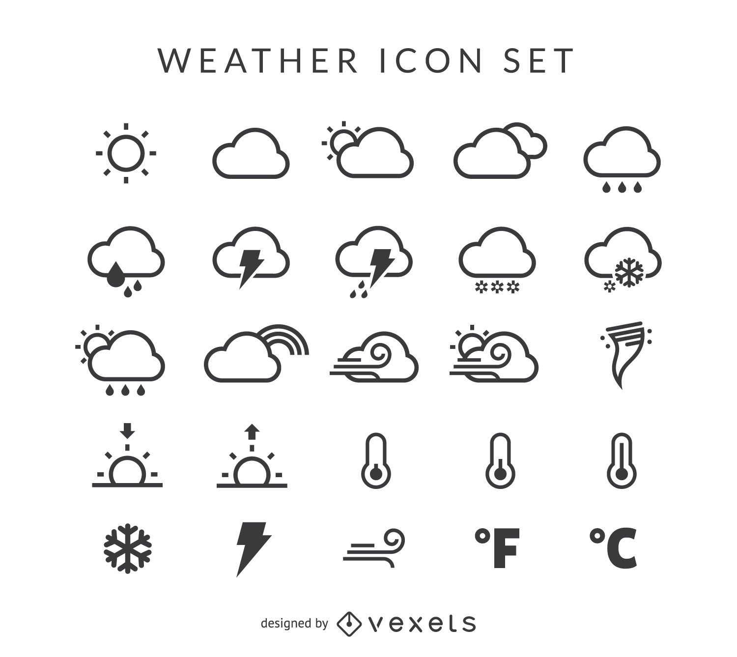 Weather icon set - Vector download