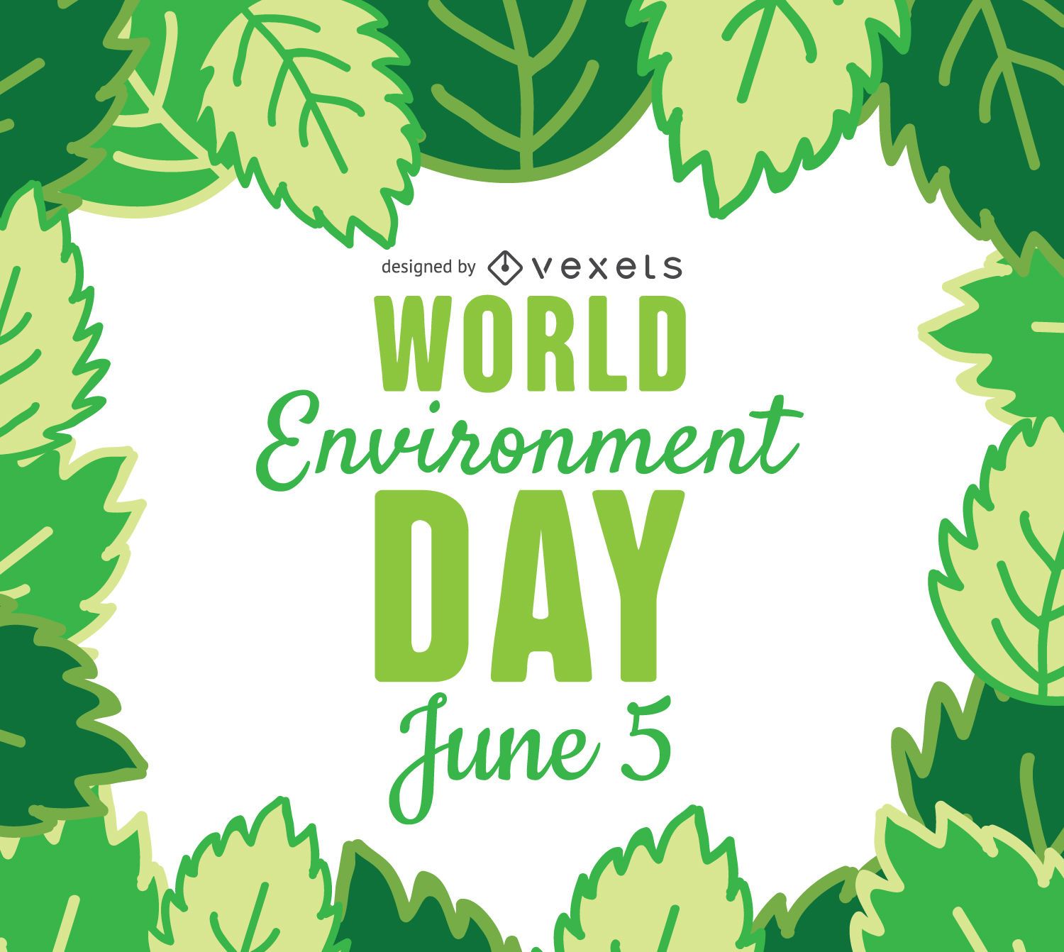 world-environment-day-leaves-frame-vector-download