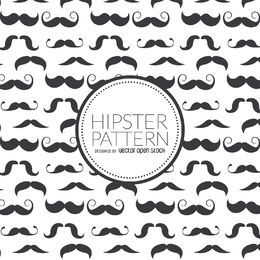 Hipster moustache seamless pattern