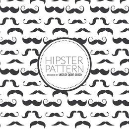 Nahtloses Muster des Hipster-Schnurrbartes