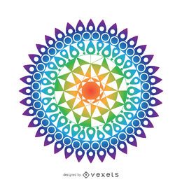 Dibujo de mandala colorido