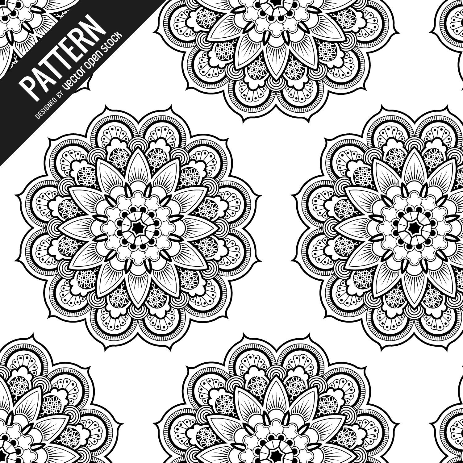 Floral mandala pattern