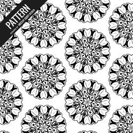 B&W mandala pattern background B&W mandala pattern background