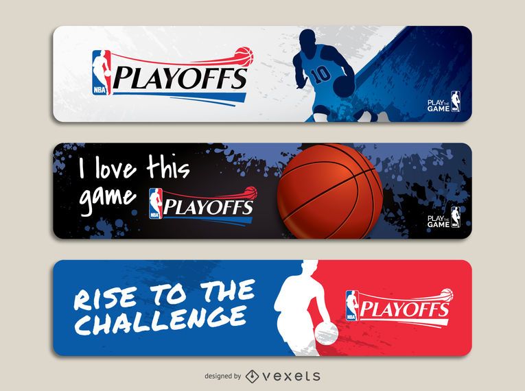 NBA playoffs banner conjunto NBA playoffs banner conjunto