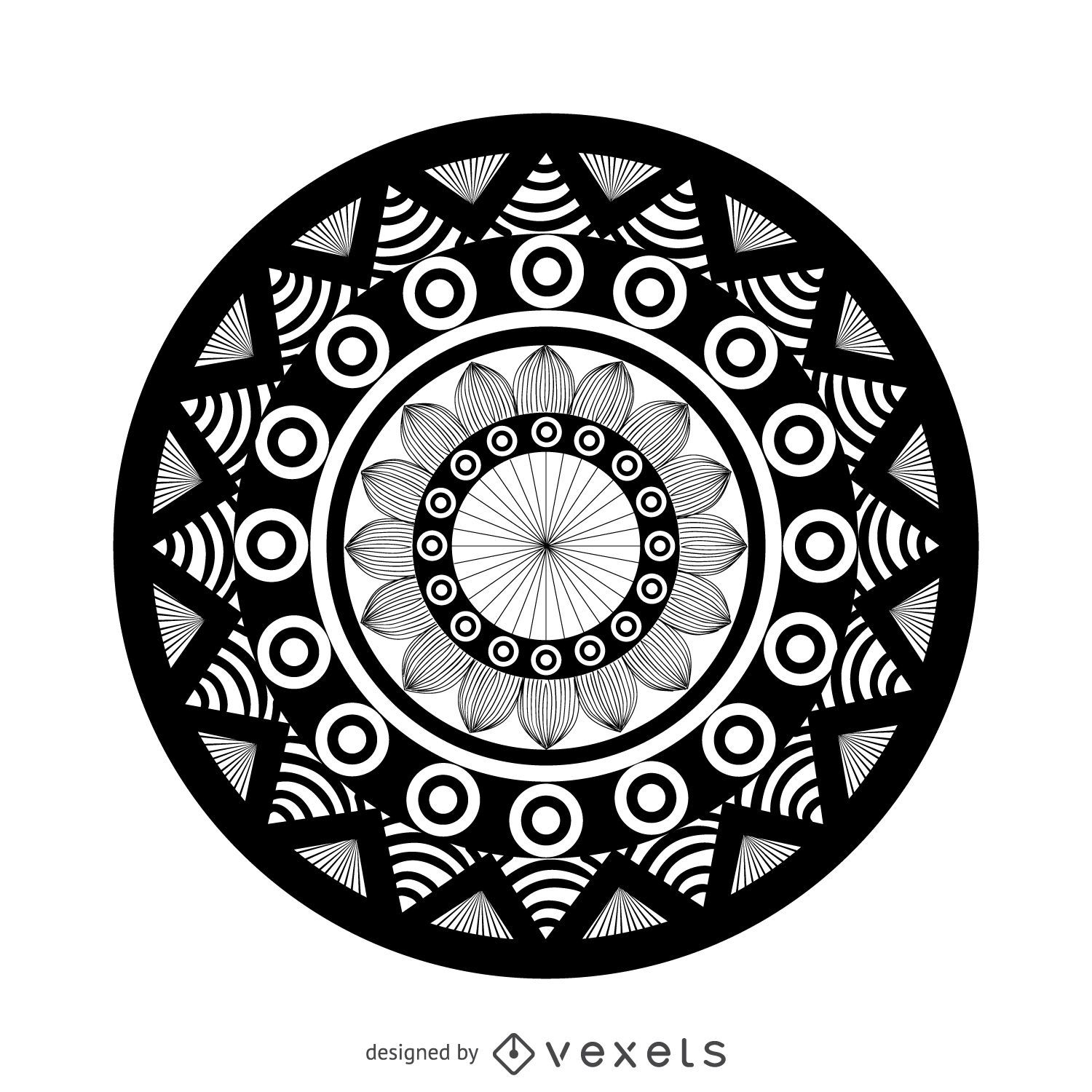 Geometrische Mandala-Zeichnung