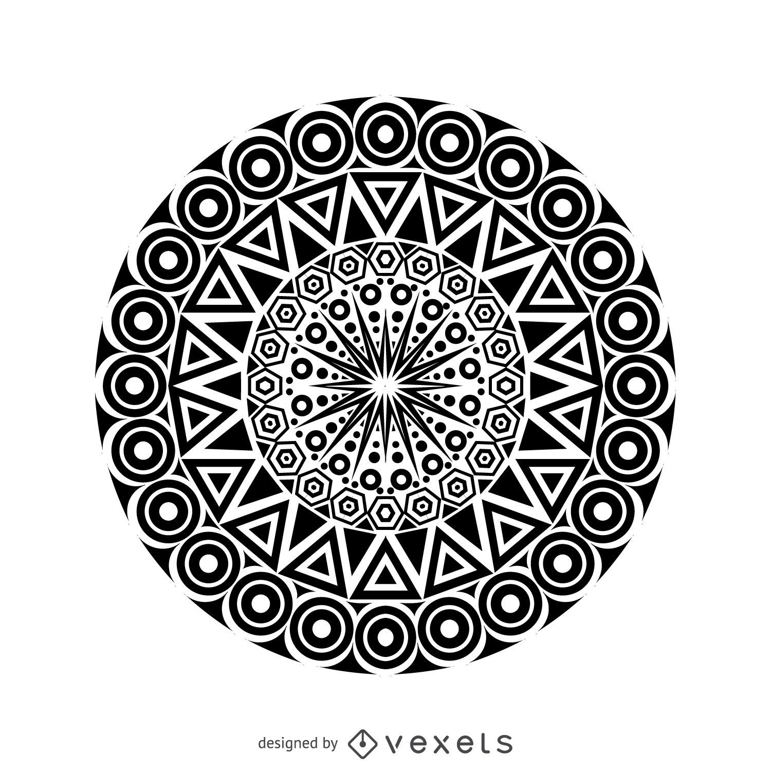 Tribal mandala design