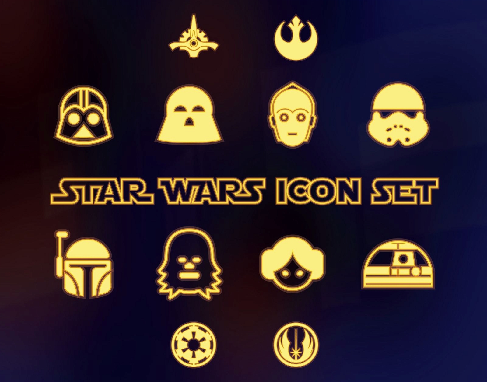 Coleção de ícones de Star Wars