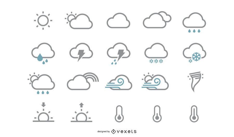 Flat Weather Icon Pack Flat Weather Icon Pack