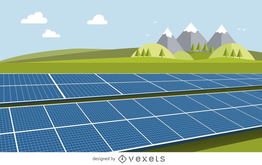 Solar Panel Drawing - Vector Download