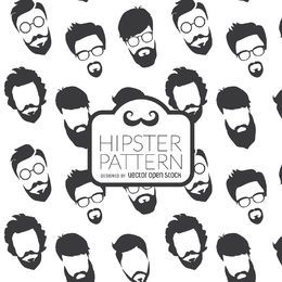 Patrón de barbas hipster