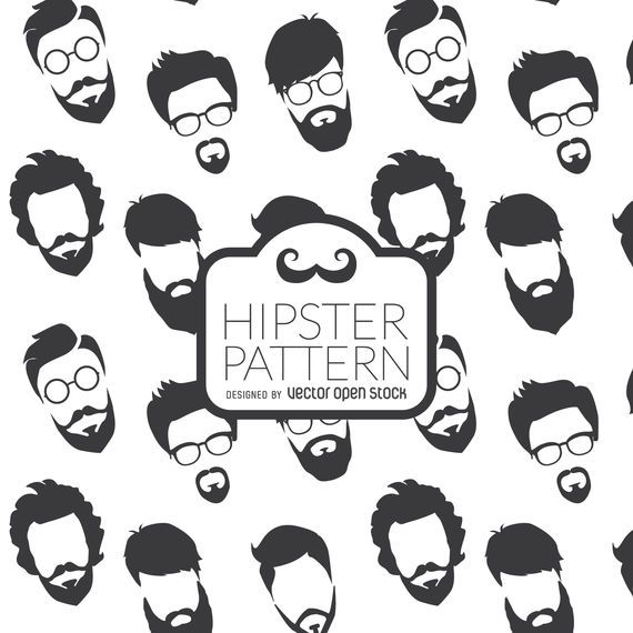 Padrão de barbas hipster Padrão de barbas hipster