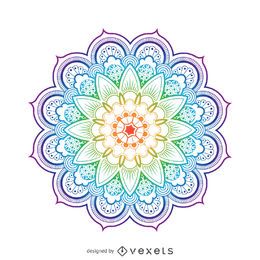 Ilustración de flor de mandala brillante