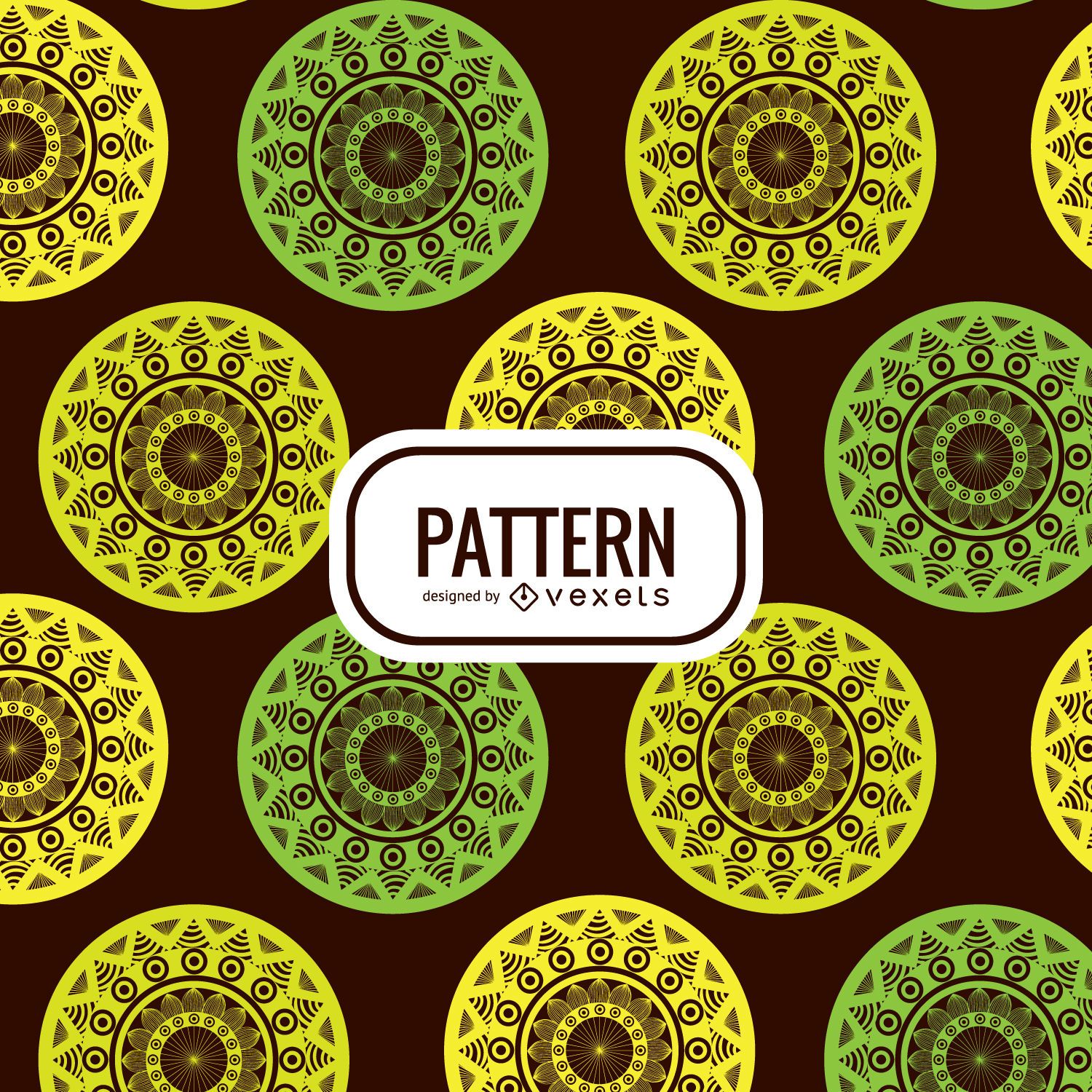 Pile Of Mandalas Seamless Vector Pattern Design