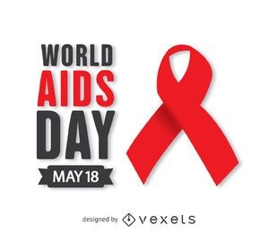 Fita vermelha do Dia Mundial da AIDS