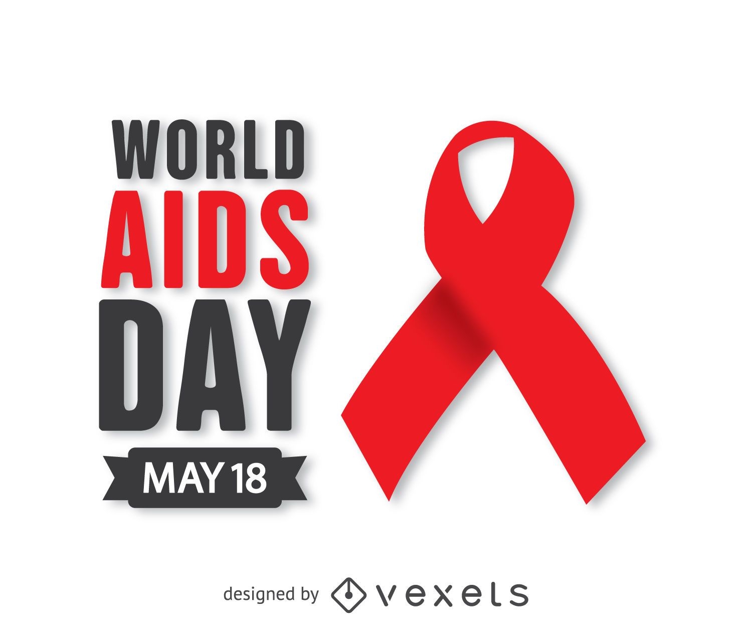 Cinta roja del día mundial del SIDA