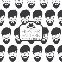 Hipster face pattern