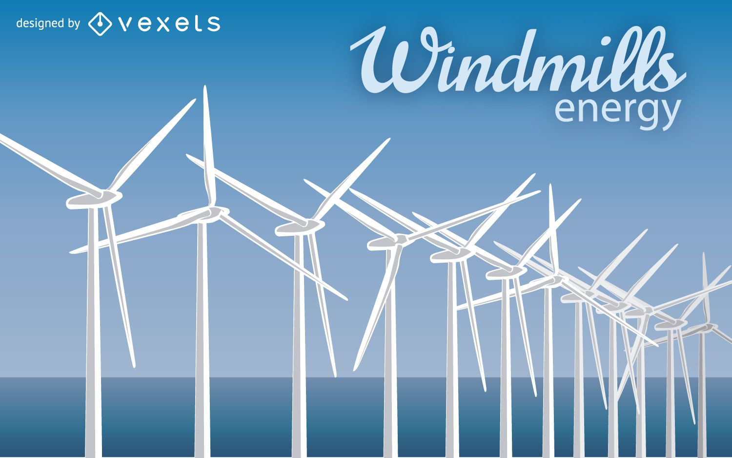 Energie Windmühle Illustration