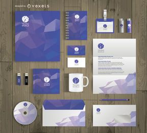 Office stationary mockup