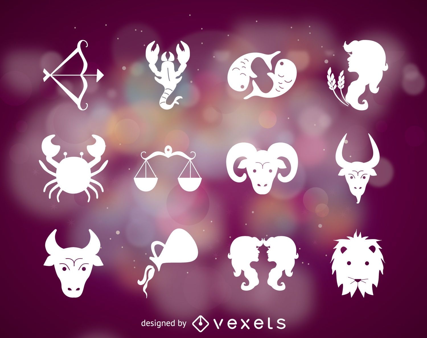 Zodiac sign symbols