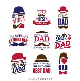 Father's Day sign label set