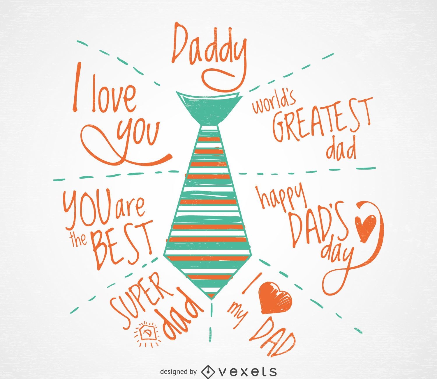 Father's Day Greeting Card Vector Download