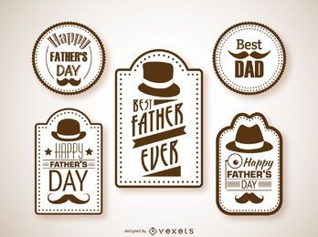 Hipster father's day labels