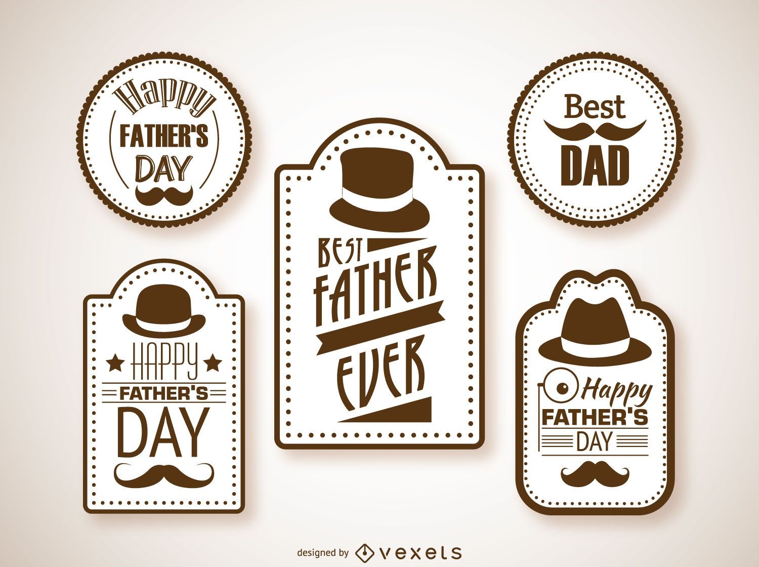 Download Hipster father's day labels - Vector download
