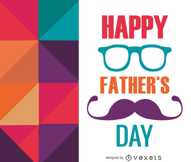 Polygonal Father's Day card Polygonal Father's Day card