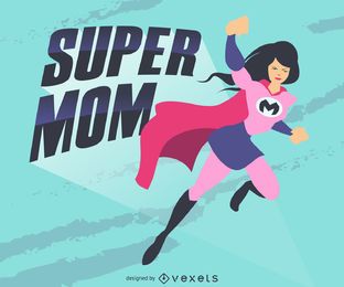 Super mom illustration